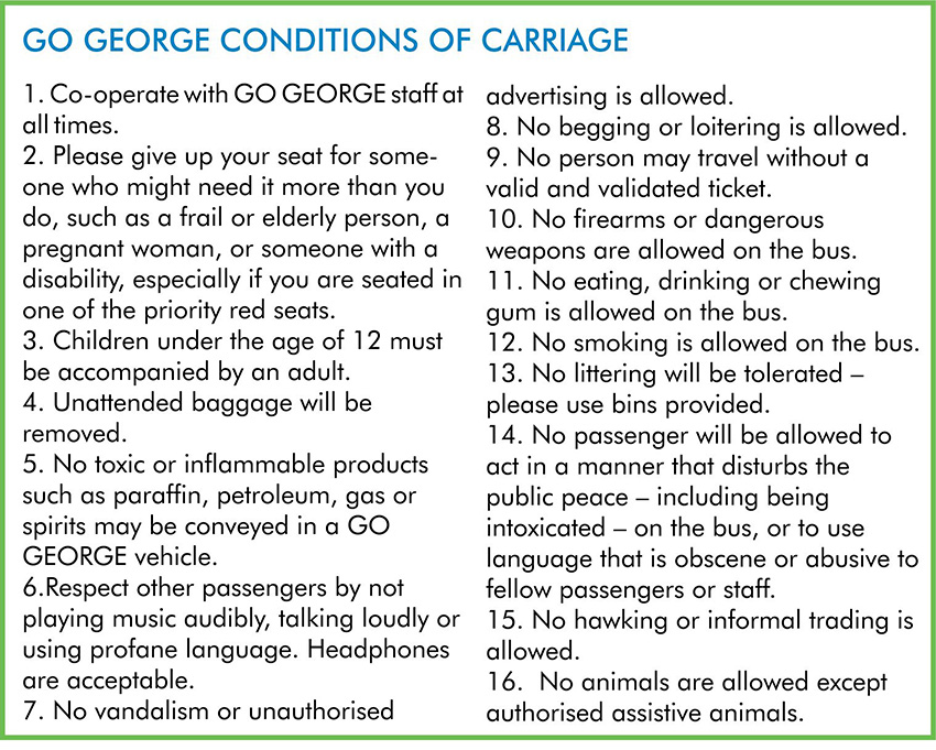 Conditions of carriage