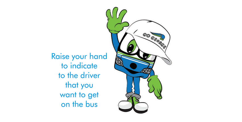 Rise your hand to get on the bus