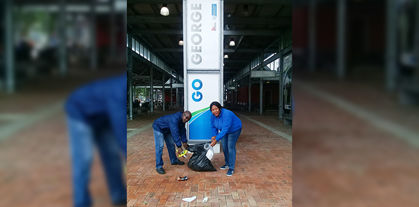 DK and Simphiwe cleaning up